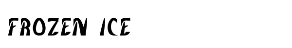 Frozen Ice font preview